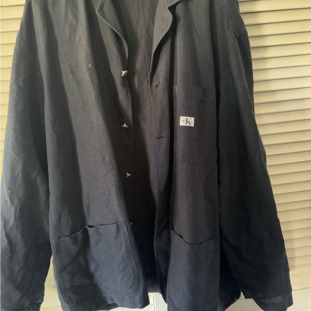 Calvin Klein Jeans Jean Black Shirt linen Jacket